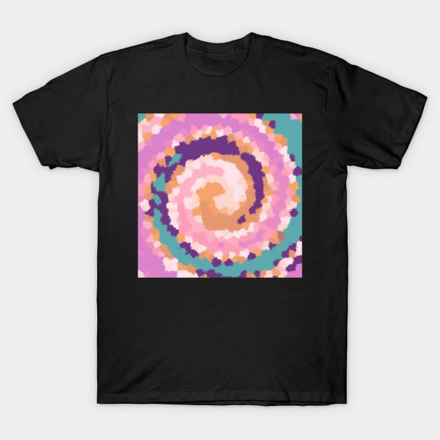 Diamond Pattern of Blue, Purple, Orange and Pink T-Shirt by Peaceful Space AS